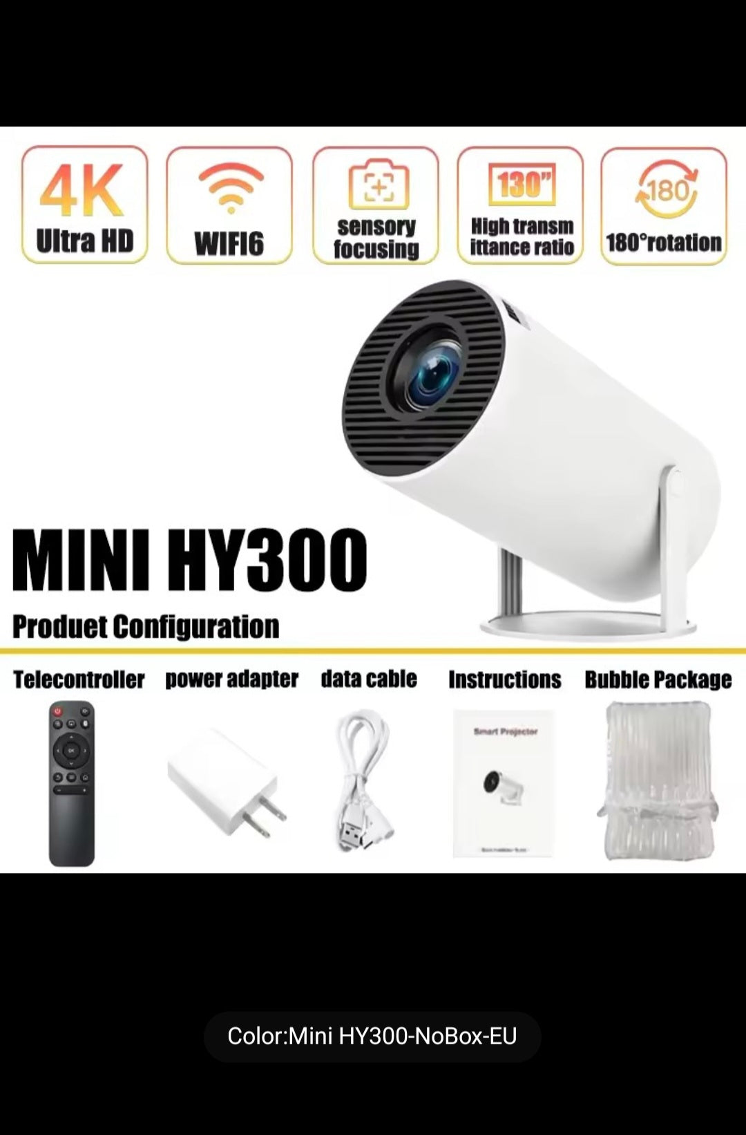 Mini Proyector WiFi 4K - Tu Oficina de IA Portátil